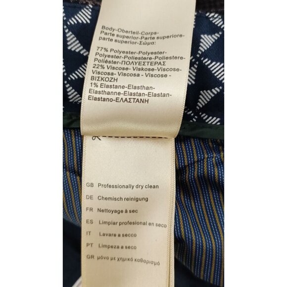Scotch & Soda Amsterdam Brown Houndstooth Pants Size 33/32 Women's Dress Slacks - Picture 8 of 14